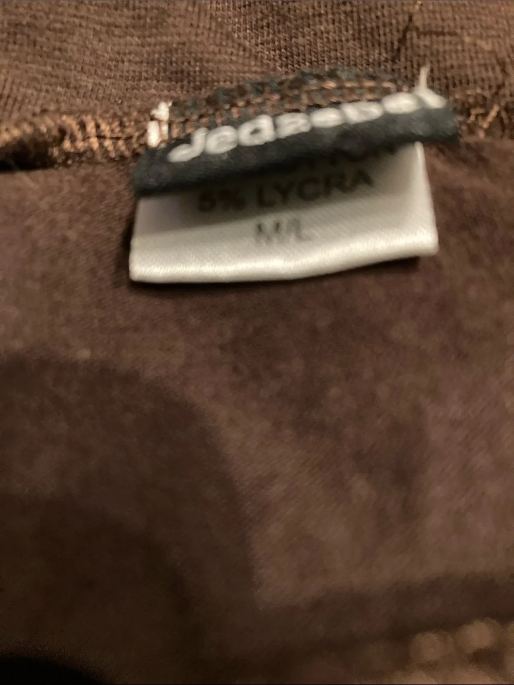 Lace-Trim Mini Skirt in Brown